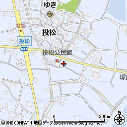 兵庫県加古川市志方町投松496周辺の地図