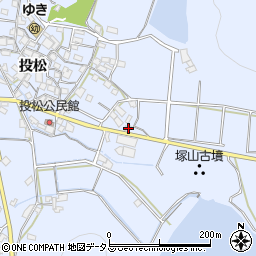 兵庫県加古川市志方町投松525周辺の地図