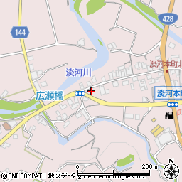 兵庫県神戸市北区淡河町淡河周辺の地図
