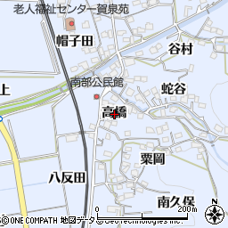 京都府綴喜郡井手町多賀高橋周辺の地図