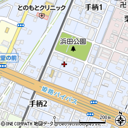 兵庫県姫路市手柄1丁目37周辺の地図