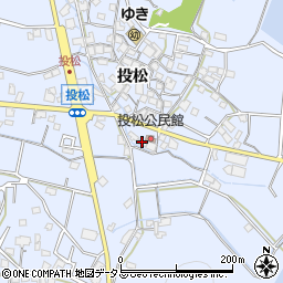 兵庫県加古川市志方町投松498周辺の地図