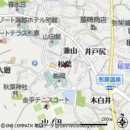愛知県蒲郡市金平町松葉周辺の地図