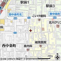 大阪府茨木市下中条町1-21周辺の地図