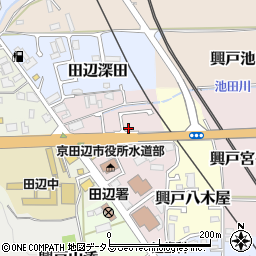 京都府京田辺市興戸犬伏39周辺の地図