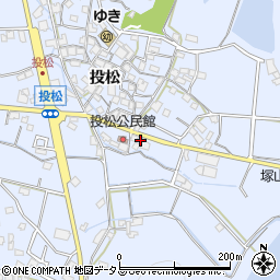 兵庫県加古川市志方町投松494周辺の地図