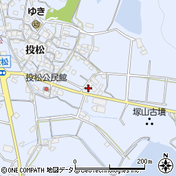 兵庫県加古川市志方町投松520周辺の地図