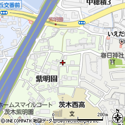 大阪府茨木市紫明園7-31周辺の地図