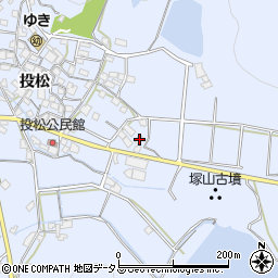 兵庫県加古川市志方町投松525-1周辺の地図
