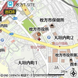 大阪建築防災センター（一般財団法人）建築確認検査機構枚方支所周辺の地図