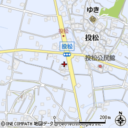 兵庫県加古川市志方町投松417-1周辺の地図