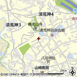 兵庫県宝塚市清荒神周辺の地図