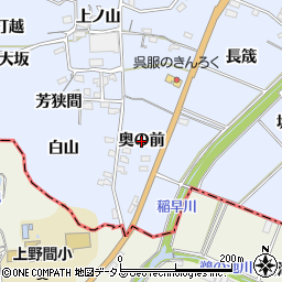 愛知県常滑市坂井（奥の前）周辺の地図