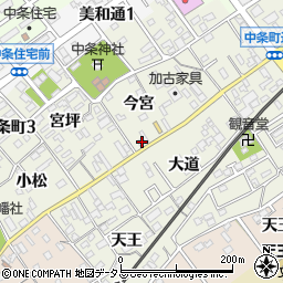 愛知県豊川市中条町今宮27周辺の地図