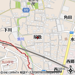 愛知県豊川市御津町赤根屋敷周辺の地図