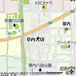 京都府京田辺市草内大切44-1周辺の地図