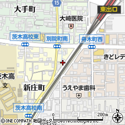 大阪府茨木市新庄町2周辺の地図