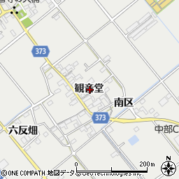 愛知県豊川市御津町上佐脇観音堂周辺の地図