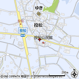 兵庫県加古川市志方町投松512周辺の地図