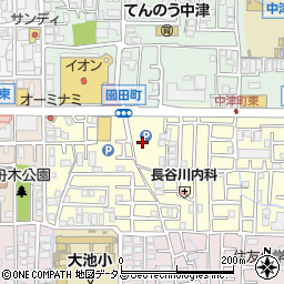 大阪府茨木市園田町4周辺の地図