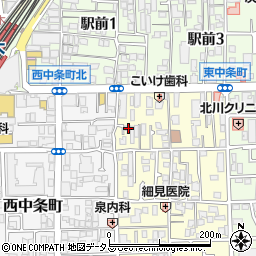 大阪府茨木市下中条町1-29周辺の地図
