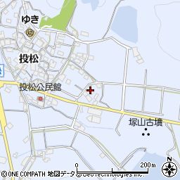 兵庫県加古川市志方町投松522周辺の地図