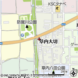 京都府京田辺市草内大切10周辺の地図