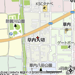 京都府京田辺市草内大切44周辺の地図