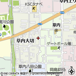 京都府京田辺市草内大切68周辺の地図