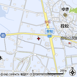 兵庫県加古川市志方町投松406周辺の地図