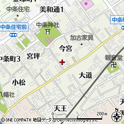 愛知県豊川市中条町今宮26周辺の地図