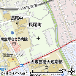 兵庫県宝塚市長尾町14周辺の地図