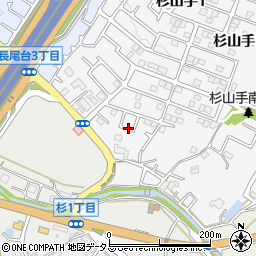 大阪府枚方市杉山手1丁目5周辺の地図