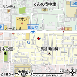 大阪府茨木市園田町周辺の地図