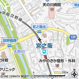 ミーツエル　宮之阪店周辺の地図