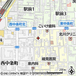 大阪府茨木市下中条町1周辺の地図