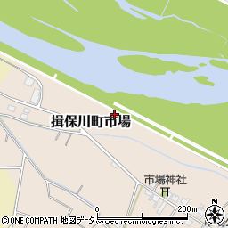 兵庫県たつの市揖保川町市場961周辺の地図