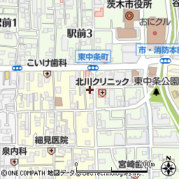 大阪府茨木市下中条町4周辺の地図