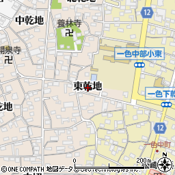 愛知県西尾市一色町味浜東乾地周辺の地図