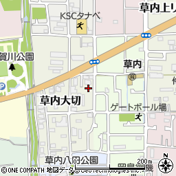 京都府京田辺市草内大切67周辺の地図