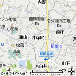 愛知県蒲郡市金平町井戸尻周辺の地図