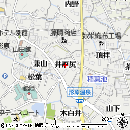 愛知県蒲郡市金平町（井戸尻）周辺の地図