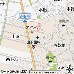 愛知県西尾市一色町味浜屋下周辺の地図