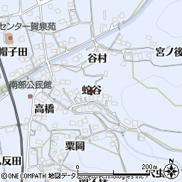 京都府井手町（綴喜郡）多賀（蛇谷）周辺の地図