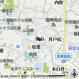愛知県蒲郡市金平町兼山周辺の地図