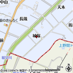 愛知県常滑市坂井城塚周辺の地図