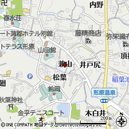 愛知県蒲郡市金平町（兼山）周辺の地図