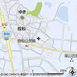 兵庫県加古川市志方町投松103周辺の地図