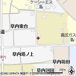京都府京田辺市草内能戸12周辺の地図