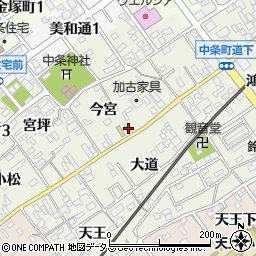愛知県豊川市中条町今宮18-4周辺の地図
